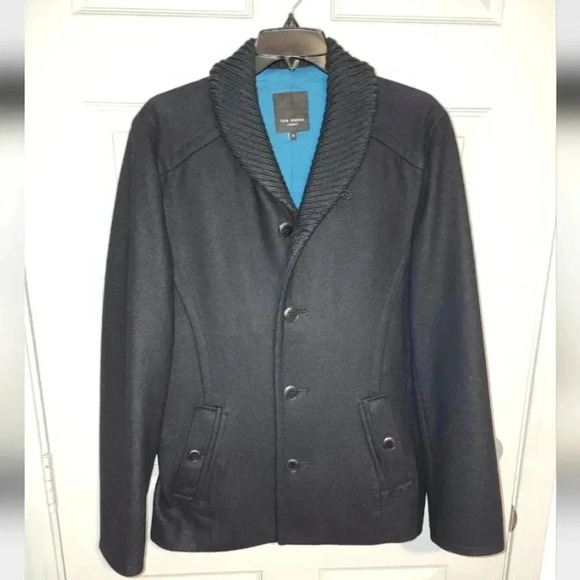Ted Baker London Jackets & Blazers - Ted Baker London Wool Blend Shawl Collar Coat Jacket Ted Size 3 US Women's 6 8